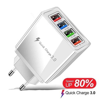 หัวชาร์จเร็ว อะแดปเตอร์ ชาร์ทได้ 4 เครื่องต่อครั้ง USB Wall Charger with Quick Charge