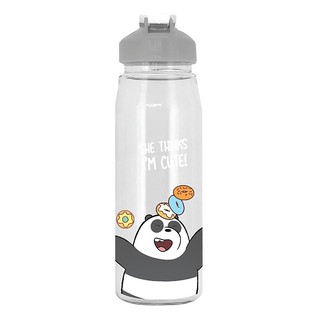 ✨โดนใจ✨ กระบอกน้ำพลาสติก กระบอกน้ำใส กระบอกใส่น้ำ PETG 0.95 ลิตร  สีเทา PETG WATER BOTTLE 0.95L GREY ที่ใส่อาหารและเครื่