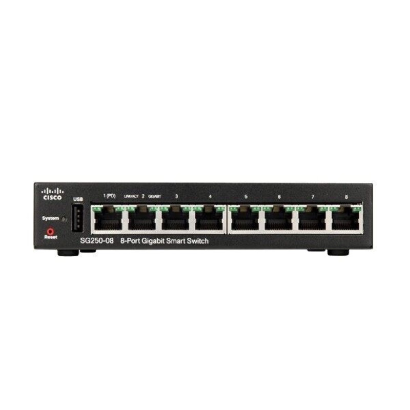 Cisco SG250-08 Switch 8-Port Gigabit Smart Managed