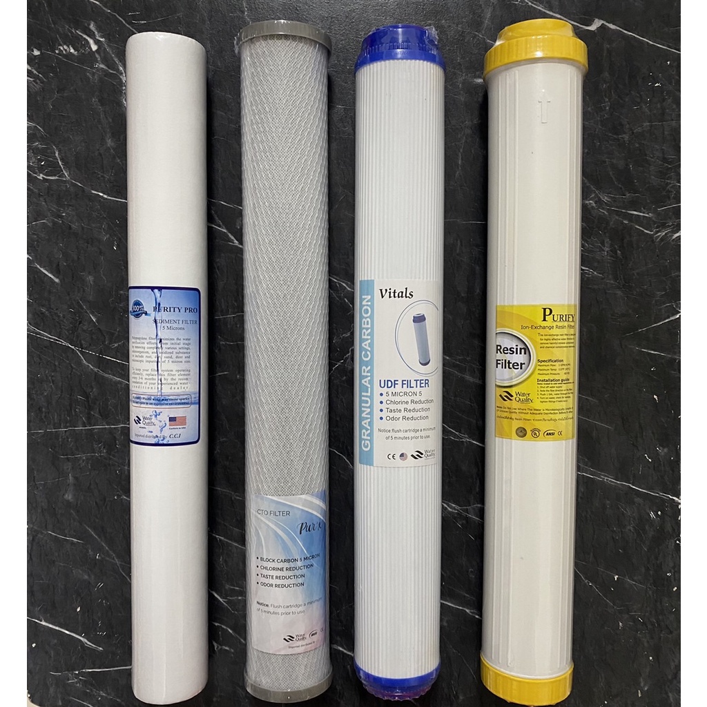 ไส้กรองตู้น้ำหยอดเหรียญ 20 นิ้ว ไส้กรองน้ำ 4 ขั้นตอน PP/CTO/GAC/RESIN สำหรับตู้กดน้ำหยอดเหรียญและเครื่องกรองน้ำ - รูปที่ 3