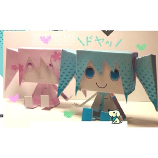 Lora PZ1 โมเดลกระดาษ รูปการ์ตูนอนิเมะ Hatsune Miku Hatsune &amp; Sakura Hatsune 3d แฮนด์เมด diy zg03