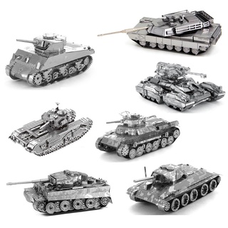 โมเดลรถถังเชอร์แมน JS-2 แบบโลหะ สามมิติ DIY