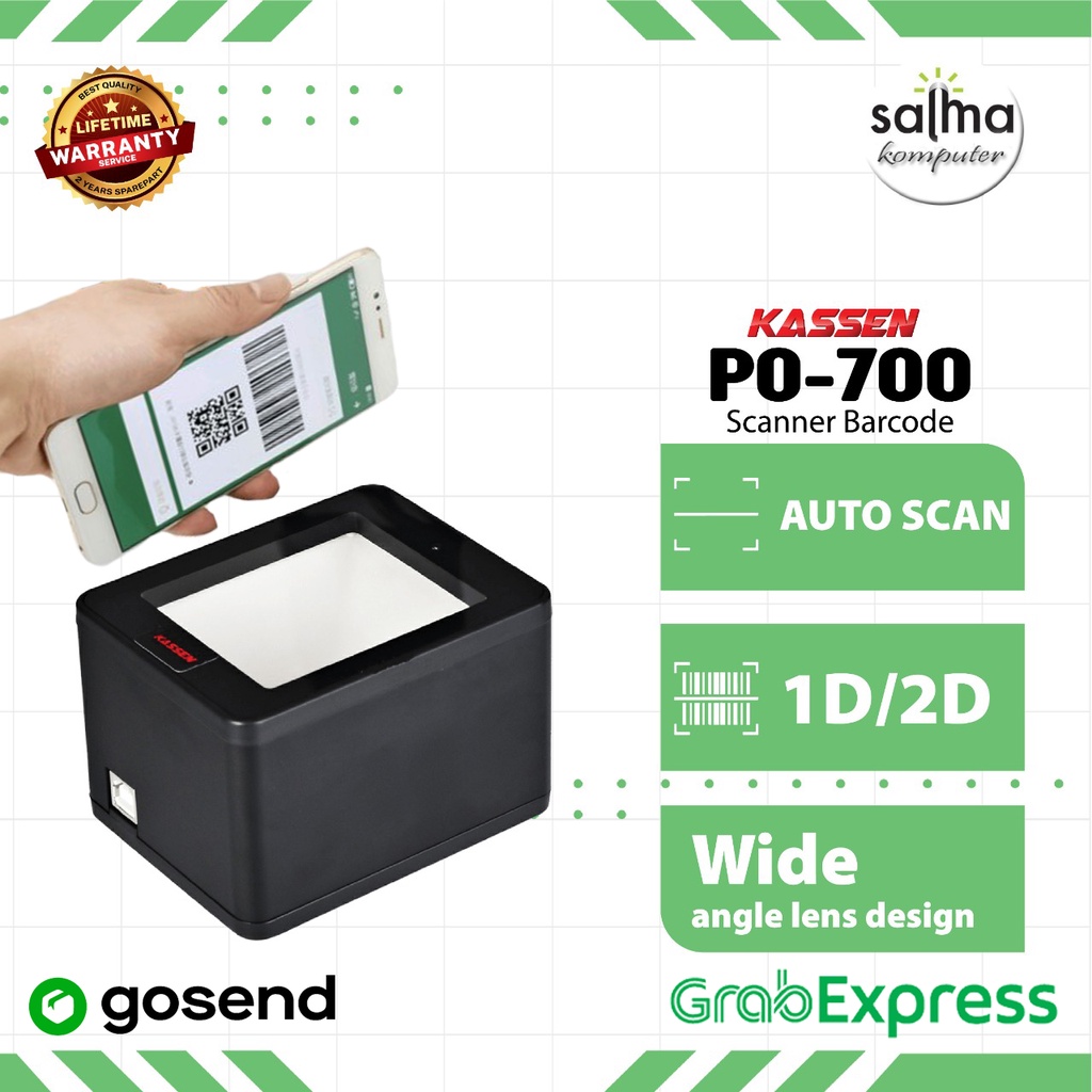 KASSEN PO-700 OMNI SCANNER BARCODE QR PAYMENT DIGITAL BOX SCANNER USB