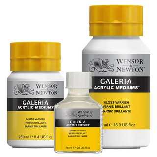 น้ำยาเคลือบภาพแบบด้าน Winsor &amp; Newton Galeria Acrylic Medium Matt Varnish 250/500 ml 3040802 สำหรับสีอะครีลิค