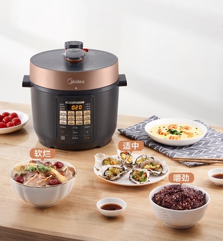 หม้อหุงข้าวแรงดันไฟฟ้า Midea Electric Pressure Cooker Household Double Tank 5L Smart Pressure