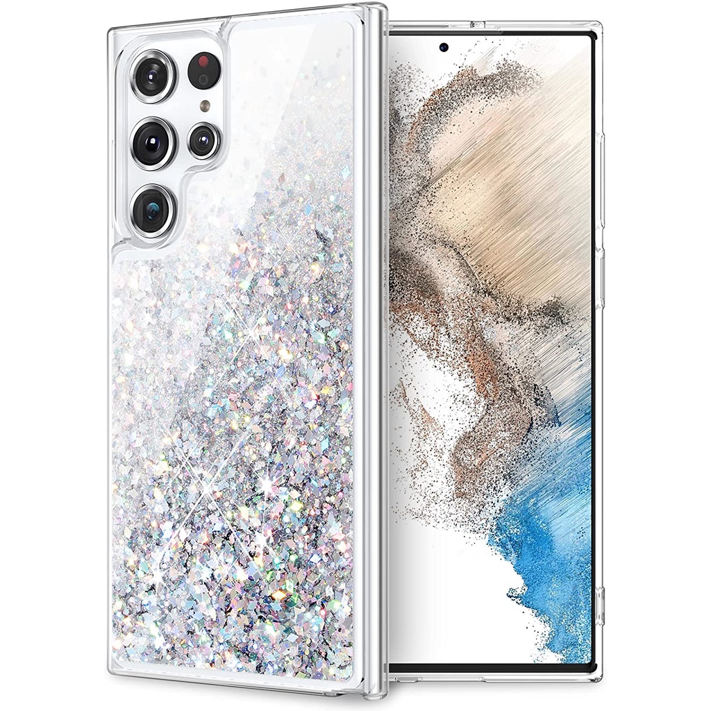 เคสโทรศัพท์มือถือ มีทรายไหล ลายกลิตเตอร์วิบวับ สําหรับ Samsung Galaxy S24 Ultra S23 Ultra S22 Ultra A55 5G A54 A35 A34