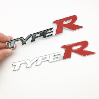 3D Car Styling Sticker Metal TYPER Logo Emblem Rear Tailgate Badge for Honda CIVIC Type R For Civic XR-V HR-V Accord Accessories