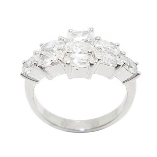 แหวนผู้หญิง แหวนผู้หญิงมินิมอล แหวนประดับ เพชร cz ชุบทองคำขาว ชุบทองคำขาวแท้