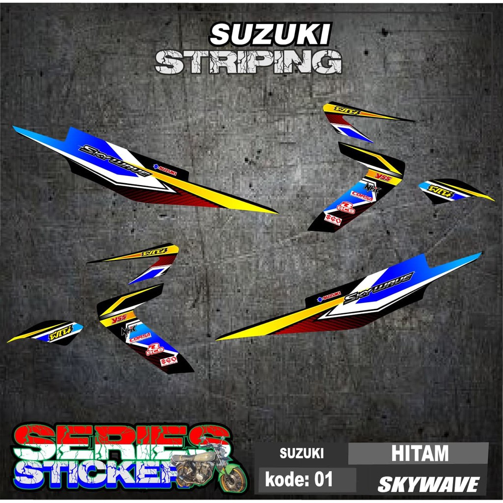 SKYWAVE striping - SKYWAVE STICKER รหัส 01 - ดีไซน์แข่ง