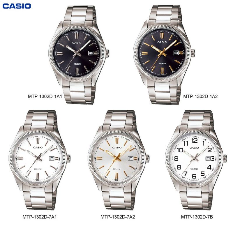 Casio Standard นาฬิกาข้อมือผู้ชาย สายสแตนเลส รุ่น MTP-1302D