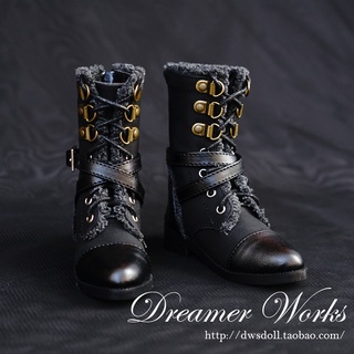 Dw 【รองเท้า 1/3】DS095 SD รองเท้าบูทสั้น สไตล์พังก์ โกธิค เรโทร สําหรับตุ๊กตา BJD 1/3 【รองเท้า 1/3】DS095 SD