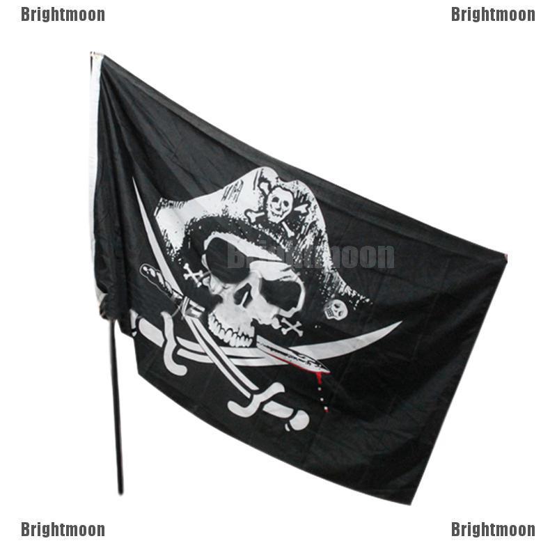 UKEC 90*150 ซม.ธงโจรสลัดและ Crossbones Sabres ดาบธงตกแต่งฮาโลวีนใหม่