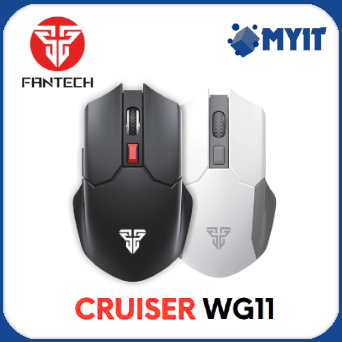 Fantech Cruiser WG11 Pro เมาส์เล่นเกมไร้สาย 2400DPI พร้อมเซ็นเซอร์ออปติคัล Silent Click Pixart 3212