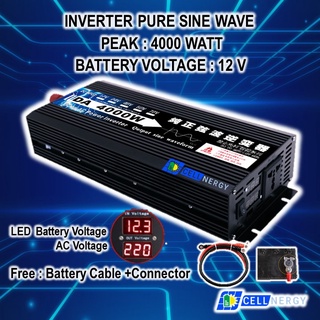 Inverter 4000 w pure sine wave 12v อินเวอร์เตอร์เพียวซายเวฟ 4000w DA inverter