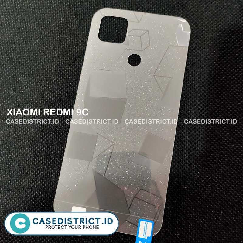 REDMI 12 A1 10 2022 10A 10C REDMI 9 9A 9C 9T ANTI-SCRATCH BACK SKIN GLITTER CUBE PROTECTOR 3D ANTI-F
