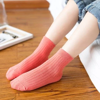 [พร้อมส่ง]ถุงเท้าเด็ก 0-8ขวบ ถุงเท้าสีพื้น
