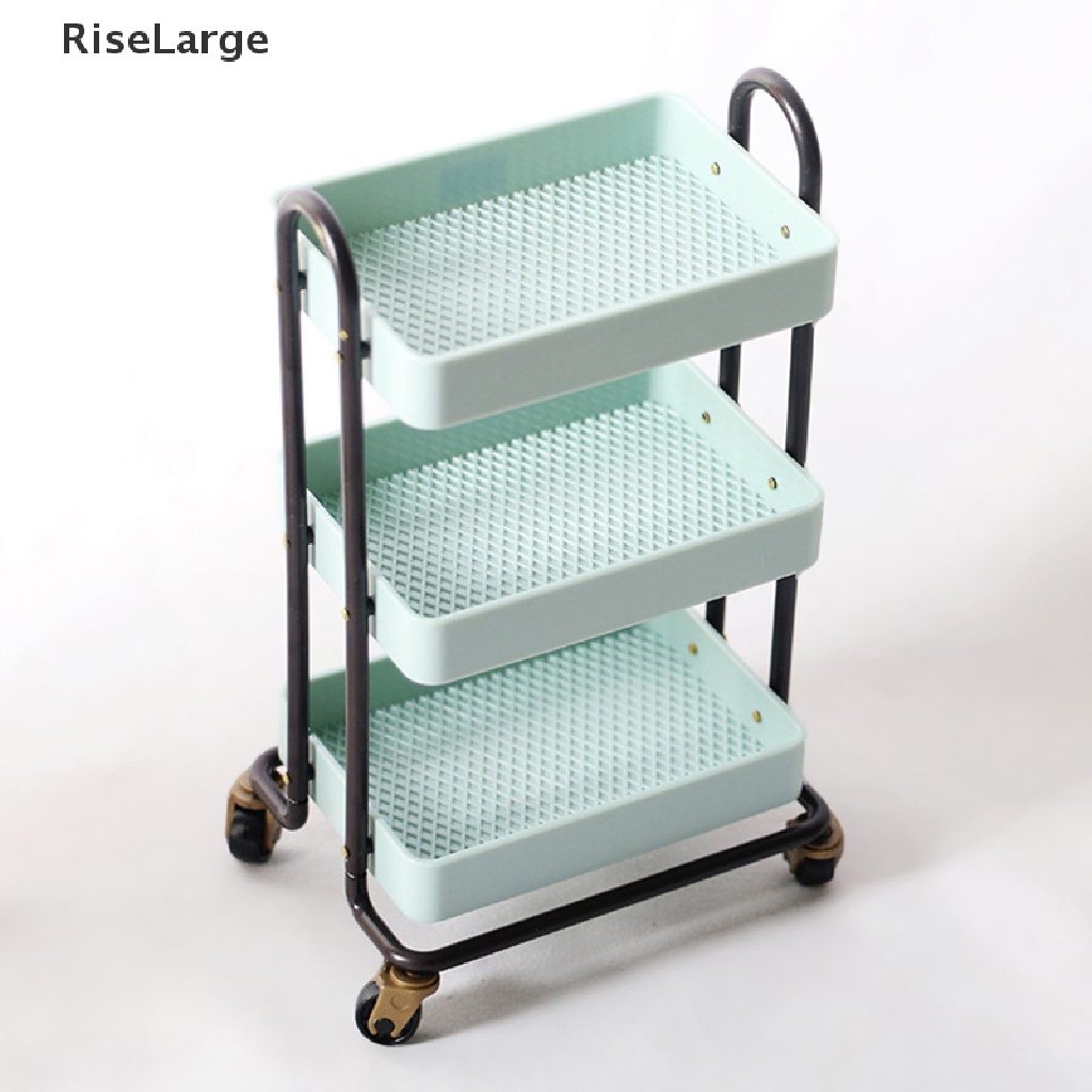 RiseLarge Dollhouse Mini Trolley Dining Cart Rack Bookshelf Furniture ...