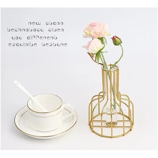 [พร้อมส่ง] แจกันสำหรับตกแต่งห้องต่างๆภายในบ้านหรือจะใส่ดอกไม้ปลอมGold