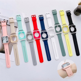 2-in-i สายนาฬิกาข้อมือซิลิโคน กันกระแทก สีแคนดี้ สําหรับ Apple Watch Series 7 6 5 4 SE (41 มม. 45 มม. 44 มม. 40 มม.)