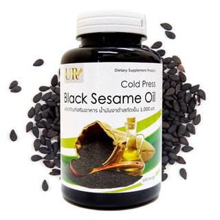 UR น้ำมันงาดำสกัดเย็น 1,000 mg  กระปุก   [100 Capsule] / Cold pressed Sesme seed oil