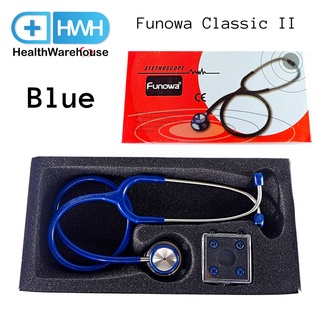 หูฟัง Funowa Classic II Blue น้ำเงิน Stethoscope หูฟังแพทย์ หูฟังทางการแพทย์ Funowa Stethoscope