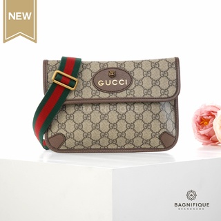 GUCCI BELT BAG SQUARE THIN SUPREME TIGER BROWN