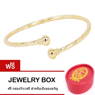 Tips Gallery กำไล ข้อมือ สแตนเลส 316L ลายเกลียว หุ้ม ทองคำ 24K รุ่นLe Volute Love Rope Golden Bracelet Design TBS096