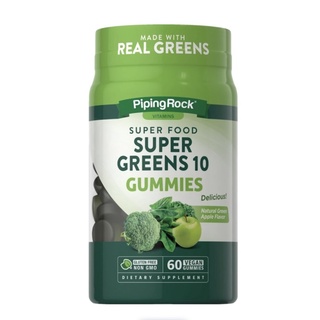 กัมมี่ผัก 10 ชนิด Super Greens 10 | Natural Green Apple 🍏 (60ชิ้น)