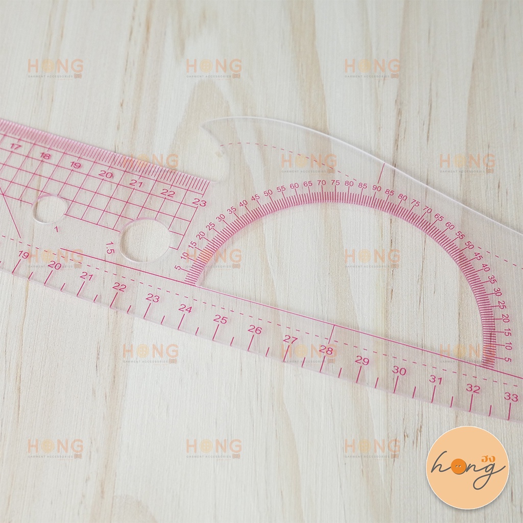 ไม้บรรทัดสำหรับแพทเทิร์นเสื้อผ้า Dress Making Pattern Ruler Kearing #TG-01852 (3250)-60CM [พร้อมส่งในไทย]
