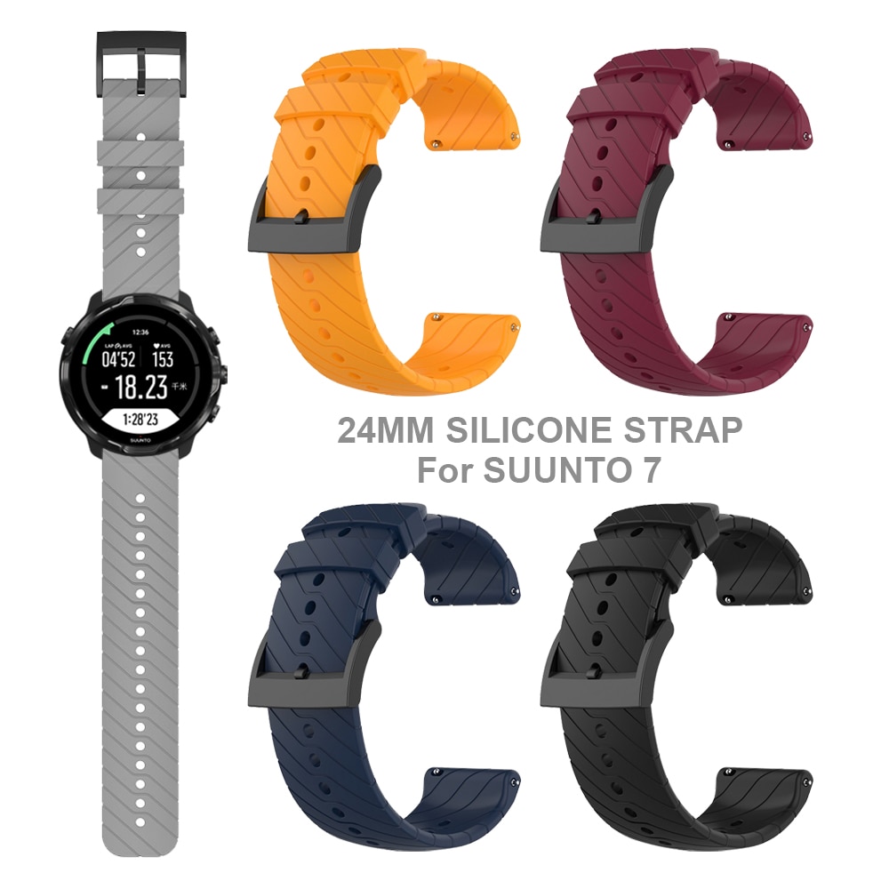 สายนาฬิกาข้อมือสำหรับ Correa Suunto 7 Suunto7 Smartwatch ซิลิโคนสายนาฬิกาวงสายนาฬิกาข้อมือสร้อยข้อมือข้อมือเข็มขัด