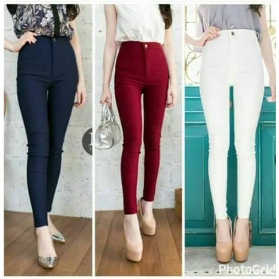 กางเกงสกินนี่ป้ายทองP&Tเอว24-40ไซส์พิเศษ กางเกงสาวอวบ ผ้ายืดกระชับสัดส่วน