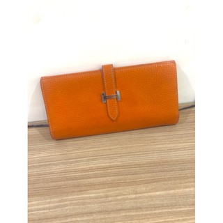 กระเป๋าสตางค์ Hermès สีส้ม