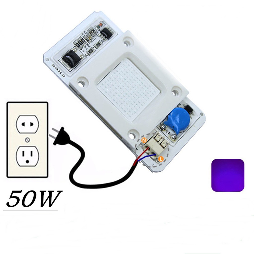 หลอดไฟ Uv 400-405 Nm Led Chip 50 W Ic Diy 220v - รูปที่ 2