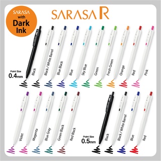 Sarasa R หมึกสีเข้ม ด้ามมินิมอล [แยกด้าม]