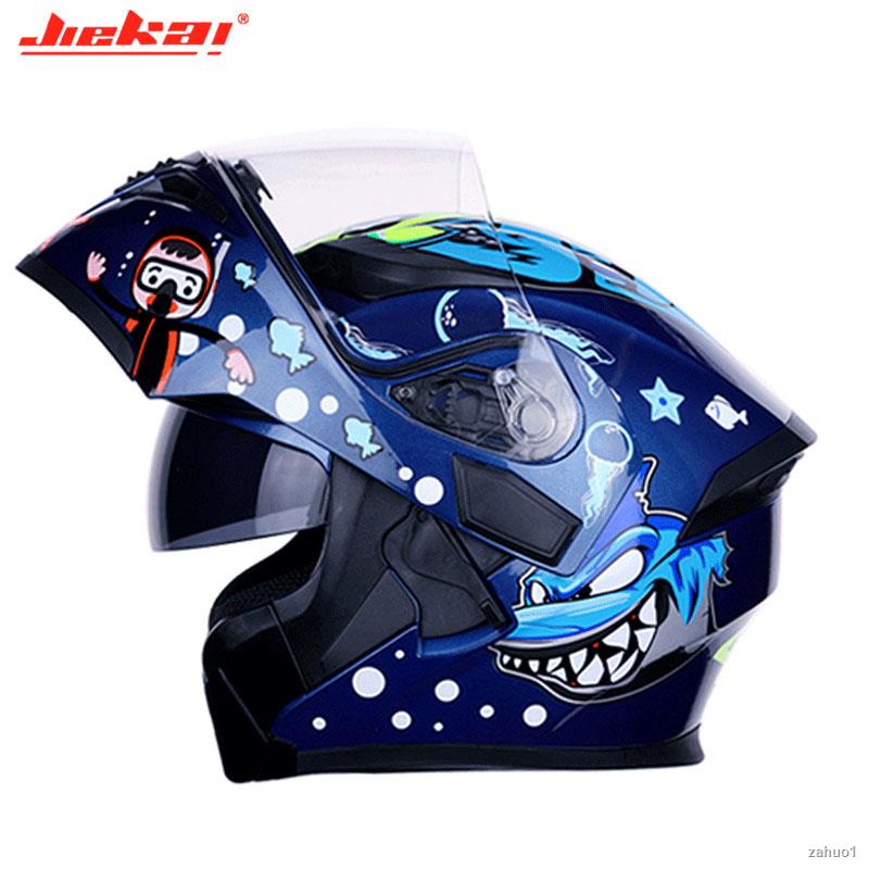 ❐♞¤DOT JIEKAI JK902 Flip Up Motorcycle Helmet,double Lens Motorbike MOTO  Motocross Scooter Helmet Black White Red M L X | Shopee Thailand