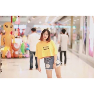 เสื้อครอปสีมาสตาด💛