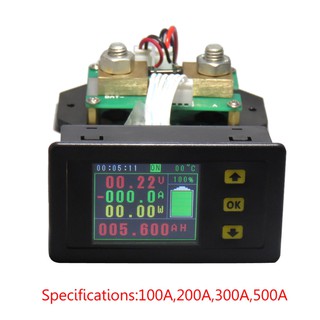 ❤ ❤ DC 120 V 100 A 500 A 500 A LCD Combo Meter Voltage Current Monitoring Monitor