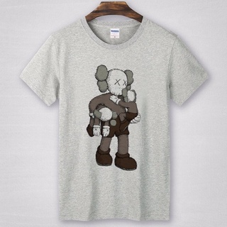 YUANL5 {Ready Stock XS-6XL} Kaws Sup Skate Streetwear Sad Boy Kawaii Grey 100% Cotton Sportswear Oversize MenS T-Shirt