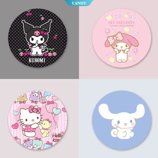 Sanrios Kawaii แผ่นรองเมาส์ หนัง Pu ลายการ์ตูน Mymelody Cinnamoroll Kuromi ขนาด 22 ซม. สําหรับคอมพิวเตอร์ สํานักงาน [CAN]