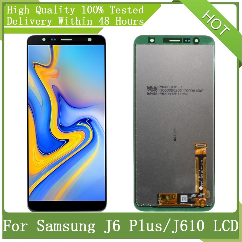 For SAMSUNG GALAXY 6.0“ AMOLED J6  J610 2018 J610F J610FN J6 Plus LCD Touch Display Digitizer Assembly Replacement  Serv