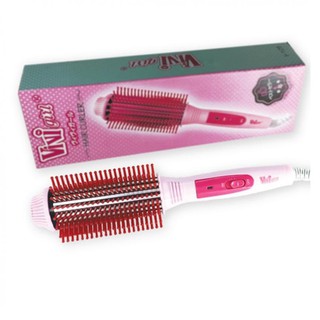 Vivi Girl Hair Curl Brush หวีแปรงไฟฟ้า 2in1 ยืดตรง ม้วนโรล ทำวอลลุ่ม (สีชมพูบานเย็น)