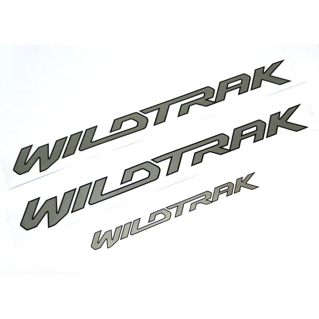 (1ชุดตามภาพ) สติ๊กเกอร์ WILDTRAK สีเทา ติดข้าง และท้ายรถ ฟอร์ด เรนเจอร์ ทุกรุ่น FORD RANGER PX T6 2012-2019