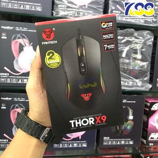 FANTECH X9 Thor Optical Macro RGB Gaming Mouse (เมาส์มาโคร)ตั้งมาโครคีย์ได้ ปรับ DPI 200-4800