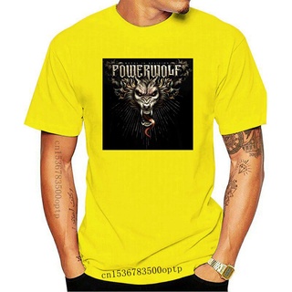 ขายดี!ขายดี เสื้อยืดคอกลม แขนสั้น พิมพ์ลายหมาป่า Powerwolf สีดํา FGloeo34IFciep65S-5XL