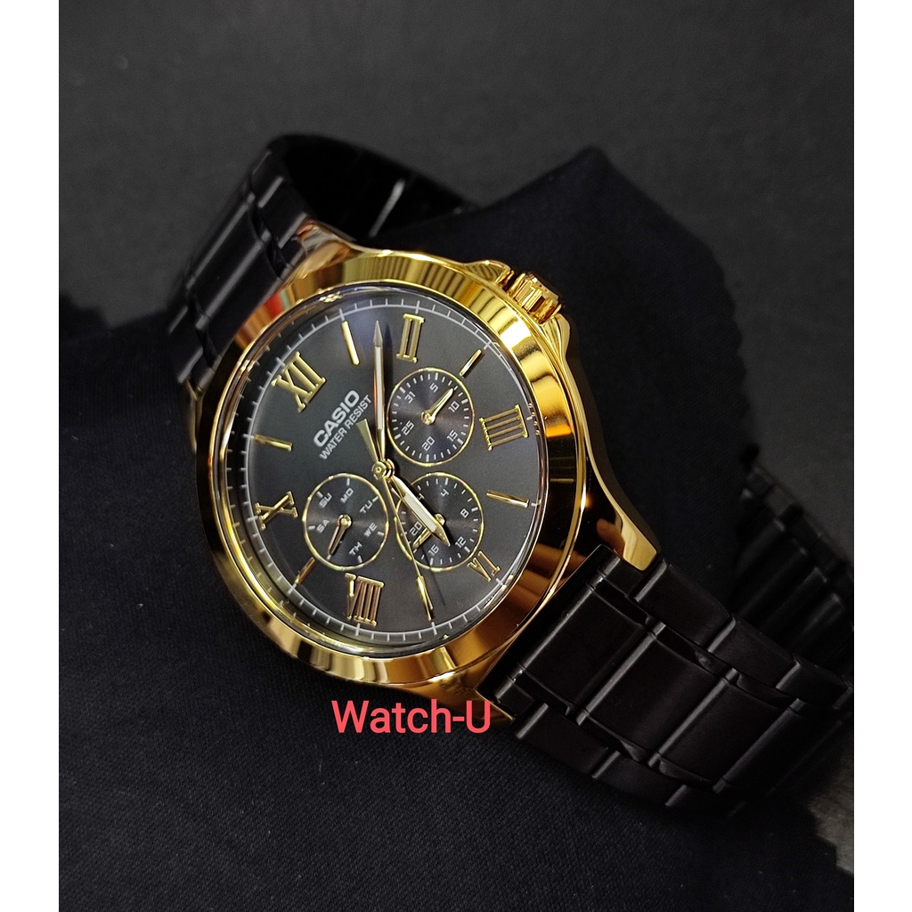 นาฬิกา CASIO รุ่นใหม่ BLACK SERIES MTP-V300GB-1 รับประกันศูนย์ CMG 1 ปี