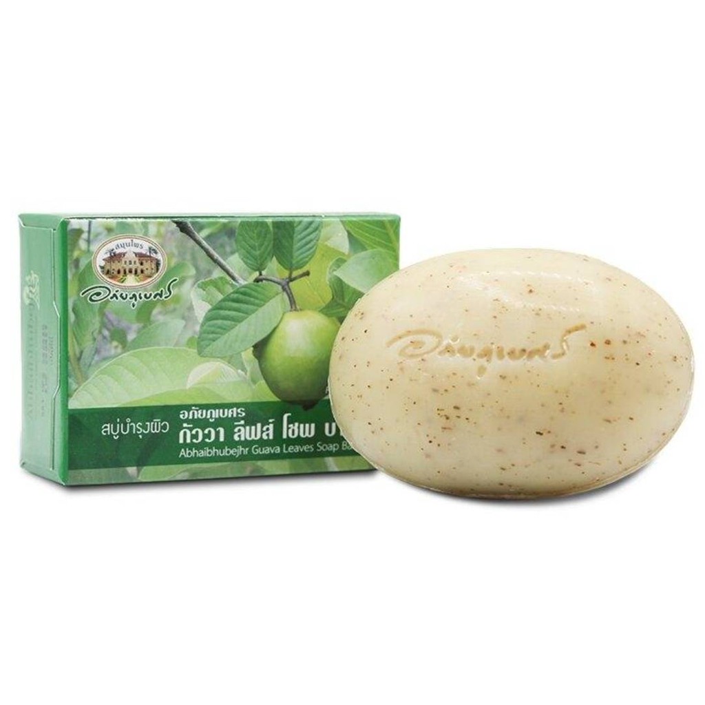 ผลิต 28/04/2020 อภัยภูเบศร์ สบู่บำรุงผิว ใบฝรั่ง Guava Leaves Soap 100 g ของแท้ 100 %