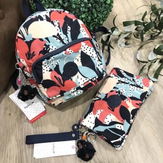 ของแท้ 💯% KIPLING ART MINI 2WAY BACKPACK &amp; PURSE  Value set! กระเป๋าเป้ 2Way พร้อมกระเป๋าคล้องมือ