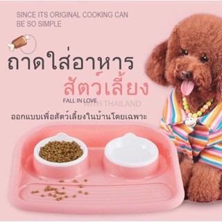 # P025 ถาดอาหารสัตว์เลี้ยง ชามอาหาร กันมด