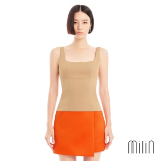 [MILIN] Candidate Dress Two toned sleeveless mini dress  เดรสสั้นแขนกุด 2 โทนสี