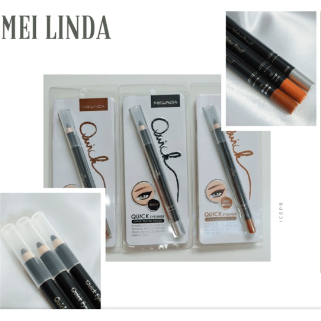 Meilinda Quick Eyeliner อายไลเนอร์ สูตรกันน้ำ